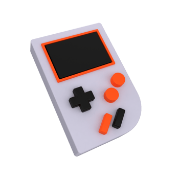 3d icon retro game png