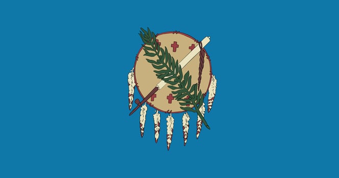 Oklahoma 1925-1941 Flag Illustration Premium Quality vector