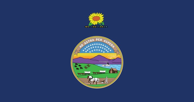Kansas 1927 1961 Flag Illustration Premium Quality vector