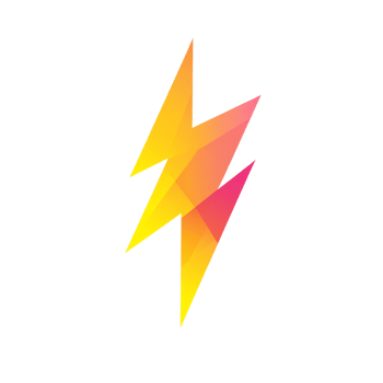 Abstract Low Poly Lightning Bolt Design png