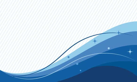 a blue wave background with a white background vector