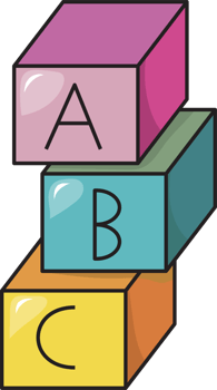 Colorful Alphabet Building Blocks Illustration png