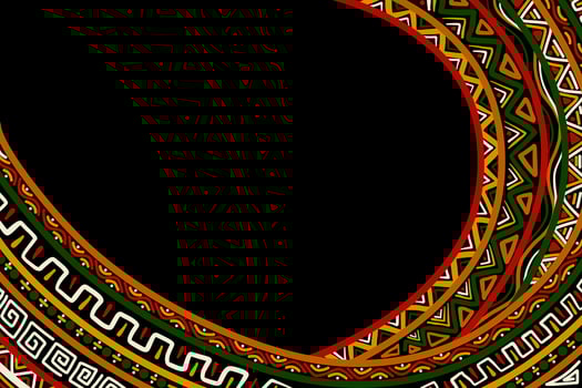 Hand drawn abstract pattern ethnic background african style black history month vector