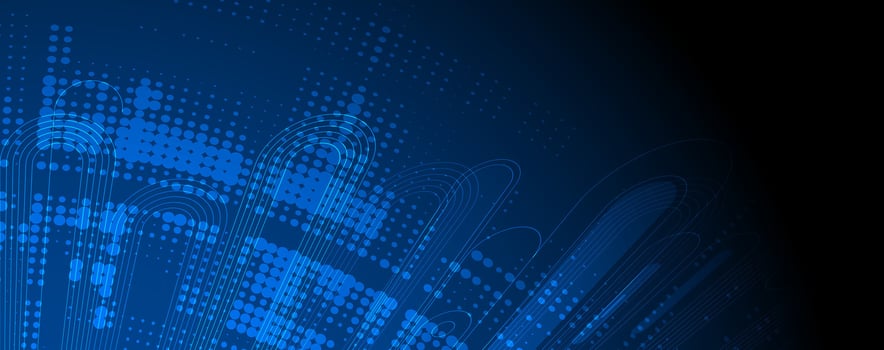 abstract blue round background with lines and dots vector