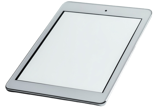 White Tablet with Blank Screen Modern Digital Device png