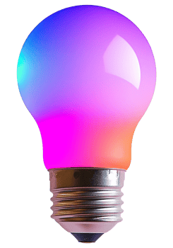 A Colorful Light Bulb Vibrant and Decorative Illuminating Design png