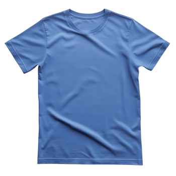 Isolated Blue T-Shirt Mockup Ideal for Custom Clothing Display png