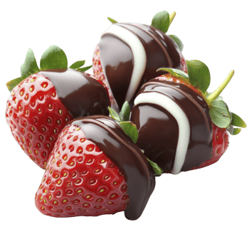 Isolated Chocolate-Dipped Strawberries Perfect Dessert Treat png