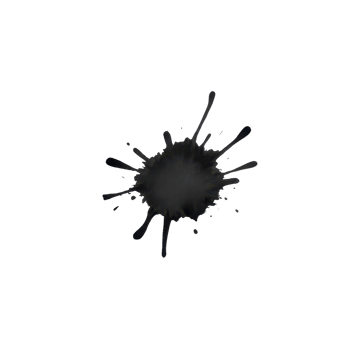 A dynamic black paint splash on a transparent background, perfect for creative designs. png