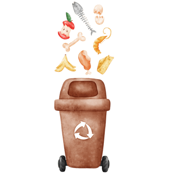 Organic Waste Bin, Compost Bin, Recycling Container png