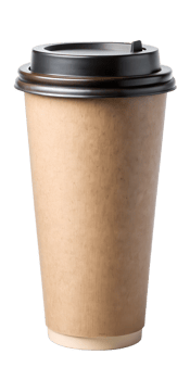 Minimalist Blank Kraft Coffee Cup for Takeaway, paper cup png