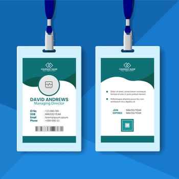 Corporate ID Card Format Template vector
