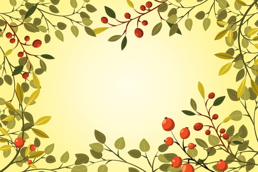 background corners, summer botanical leaves, organic shapes, background for banner, poster, website and packaging. vector