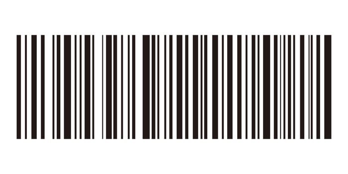 Barcode Icon. Realistic barcode. Trendy bar code for web icon. Black barcode for scanning to check product prices Isolated on white background. vector