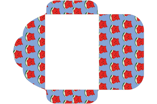 Unique Envelope Design with Cute Watermelon Animal Pattern png