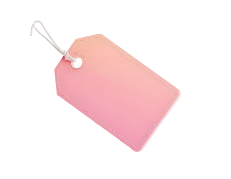 Pink Tag Label Mockup A Blank, Elegant Price Tag for Branding and Design png