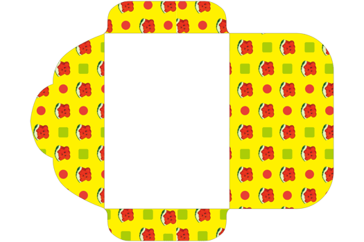 Beautiful Envelope Design with Playful Watermelon Animals png