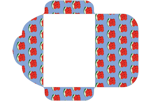 Creative Craft Paper Envelope with Watermelon Animal Theme png