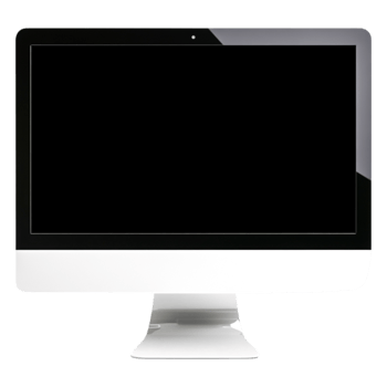 Modern Minimalist Desktop Computer with Blank Screen for Mockups png