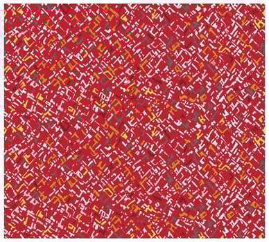 A colorful arrangement of red and yellow squares and lines, forming an eye-catching and energetic pattern. vector