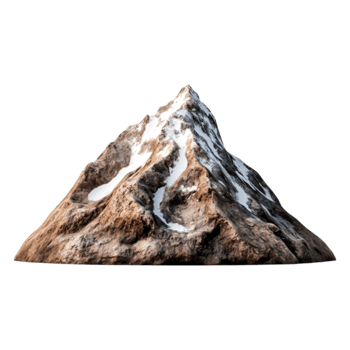 Stunning Snow-Capped Mountain Peak Surrounded by Clear Blue Sky png