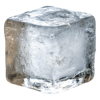 Fresh Clear Ice Cube on for Creative Projects png