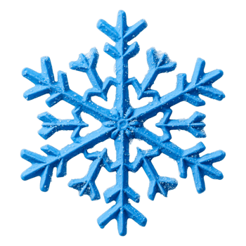 Bright Blue Snowflake Decorative Element Perfect for Seasonal Themes png