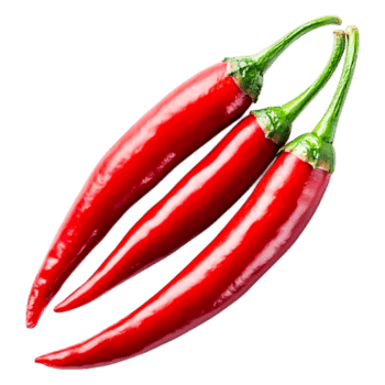 Fresh Red Chili Peppers on for Spices png