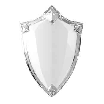 Crystal Shield with Diamond Edged Frame Design png