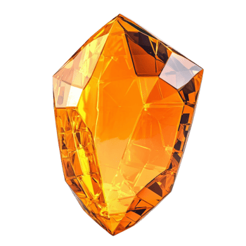 A Vivid Orange Gemstone Exhibits Brilliant Facets png