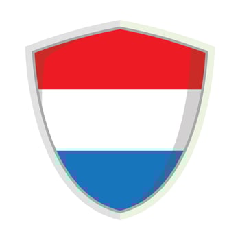 Netherland national flag shield Badge element vector