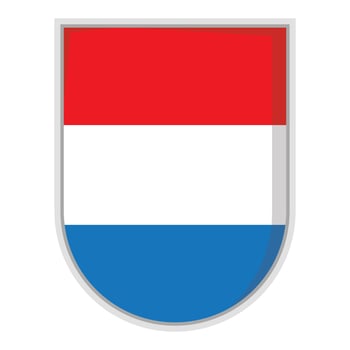 Netherland national flag shield Badge clipart vector