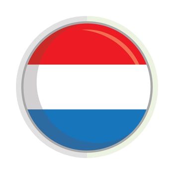 Netherland national flag shield round Badge vector