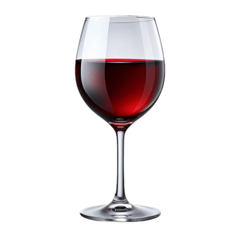 Elegant Red Wine Glass Filled with Exquisite Drink png