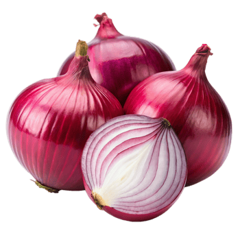 Fresh Red Onions with Cross-Section, Perfect for Culinary Imagery png