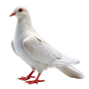 Pristine White Dove, Perfect for Peace and Purity Stock Photo png
