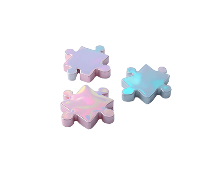 Iridescent Puzzle Pieces A Symbol of Connection and Collaboration png