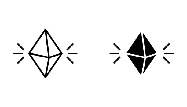 diamond icon set. vector