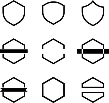 Security line icon set on a white background vector