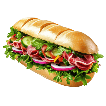 Delicious Banh Mi with fresh herbs and vegetables ready to be enjoyed png