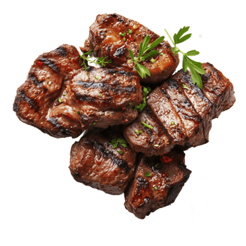 Grilled bruscadao served with fresh herbs and spices in a rustic setting png