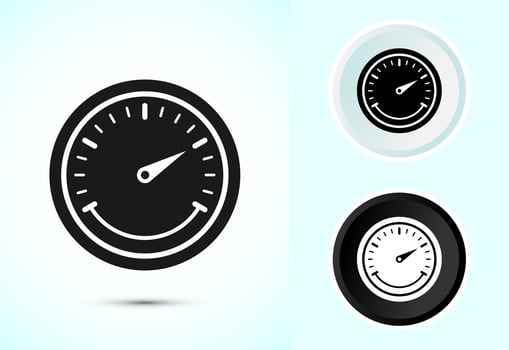Speedometer Icon design, Speed indicator sign vector