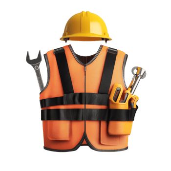 Construction Safety Vest Helmet Tools Equipment png