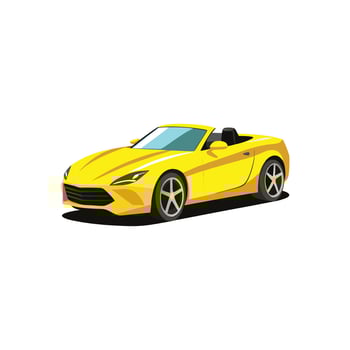 Luxury Open-Top Convertible Illustration Design vector