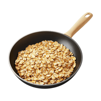 oats in a frying pan on a transparent background png