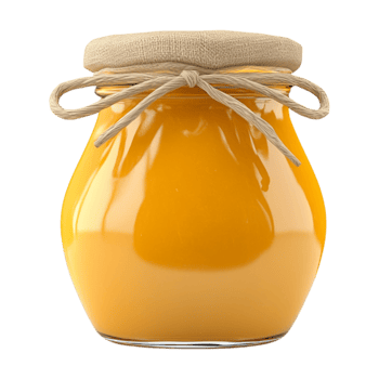 jar of orange jam on a transparent background png