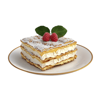 piece of cake with raspberries on top png