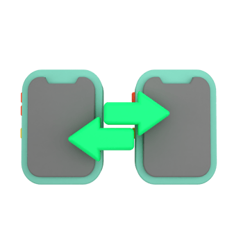 mobile data transfer 3d icon png