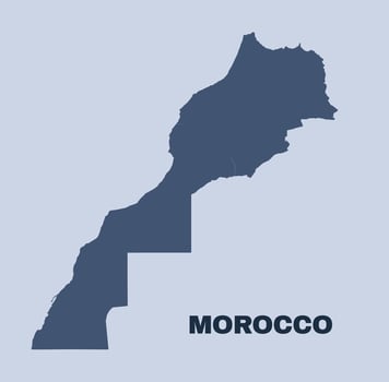 Morocco map simple flat vector