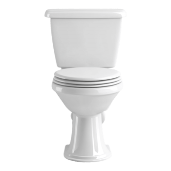 White Ceramic Toilet Bowl isolated against transparent background png